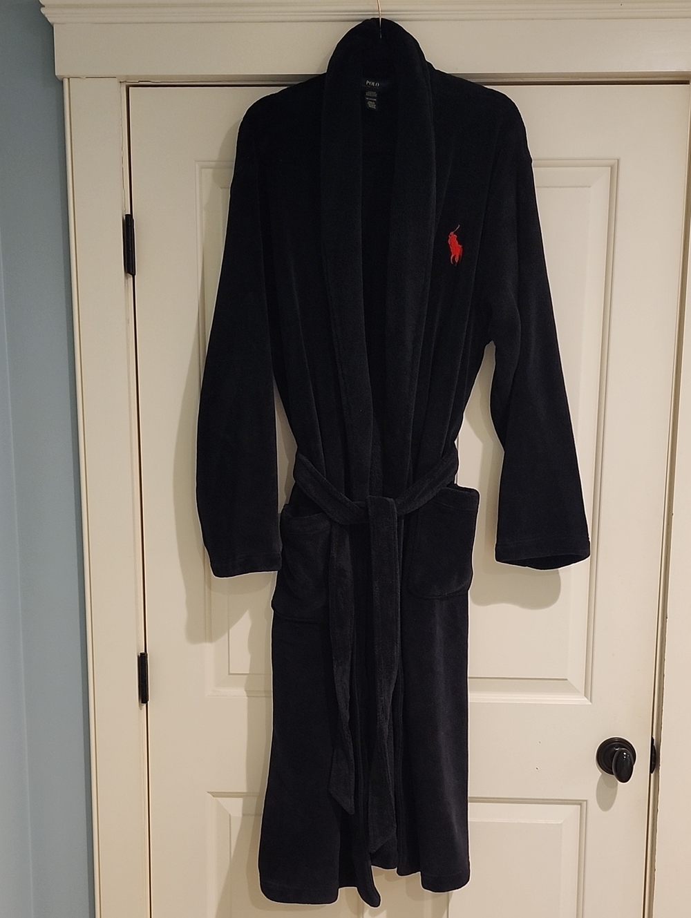 Ralph Lauren Men's Plush Black Robe Size L/XL